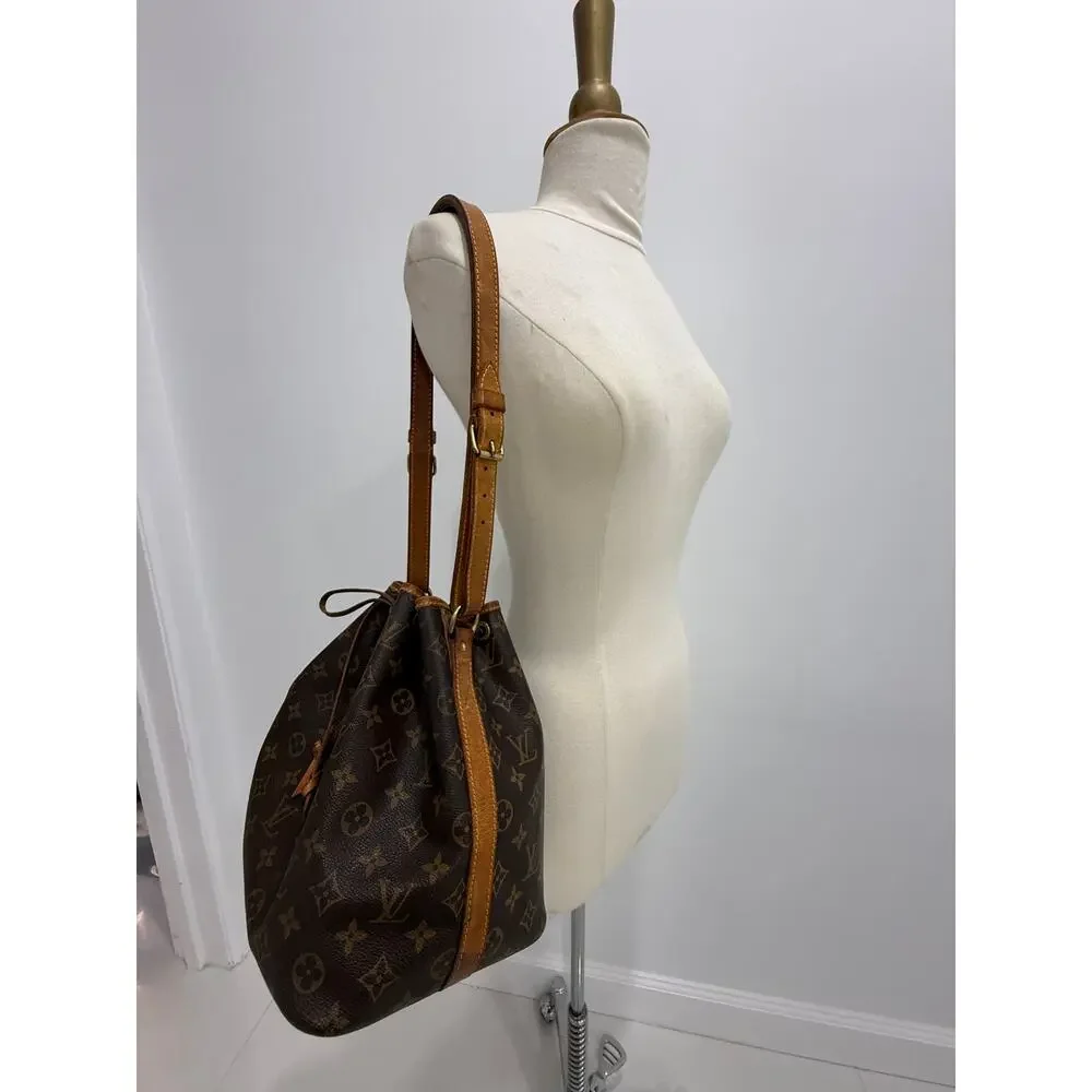 Vintage Louis Vuitton Noé Monogram Leather Shoulder Bag Cert. of Authenticity